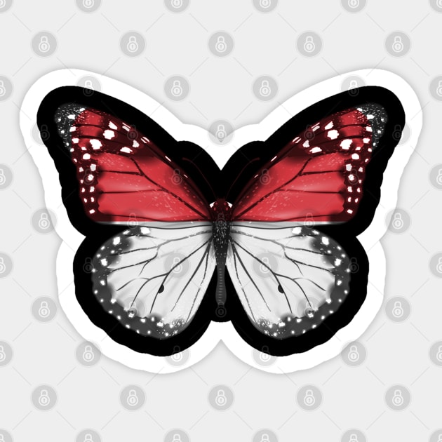 Indonesian Flag  Butterfly - Gift for Indonesian From Indonesia Sticker by Country Flags